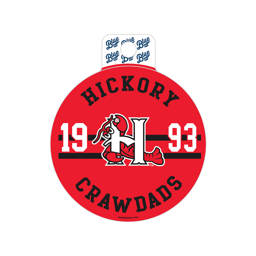 Hickory Crawdads Attack Dog Sticker