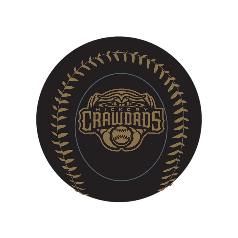 Hickory Crawdads Black Matte Rawlings Baseball