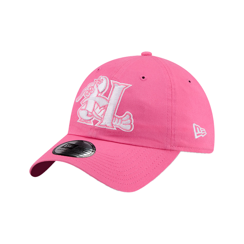 Hickory Crawdads New Era Clutch Hit Pink Women's Adjustable Cap
