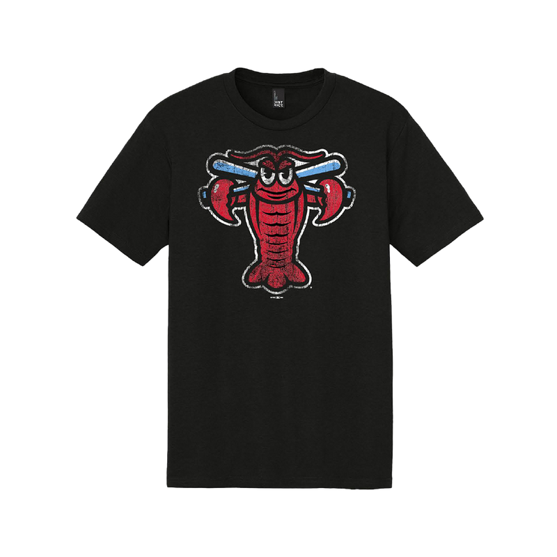 Hickory Crawdads Black Bats Logo Tri Blend Tee