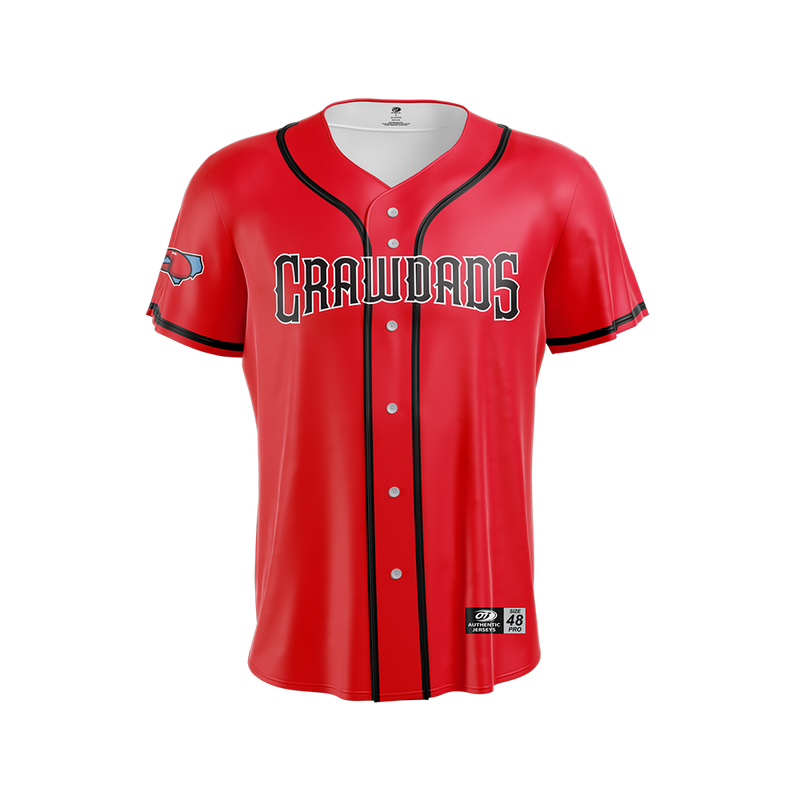 Hickory Crawdads OT Sports Red Home Mens Premium Jersey