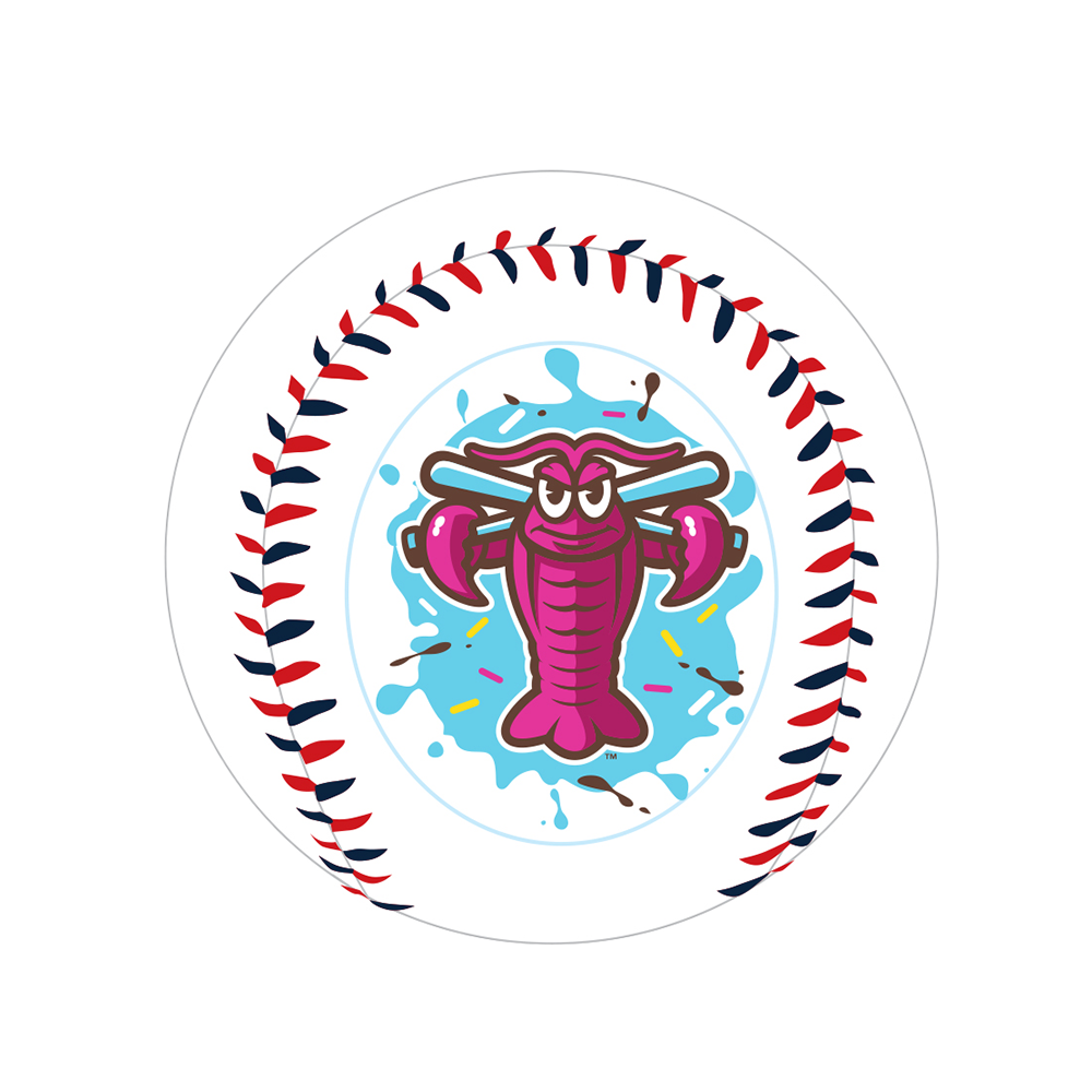Hickory Crawdads White Ice Cream Rawlings Baseball
