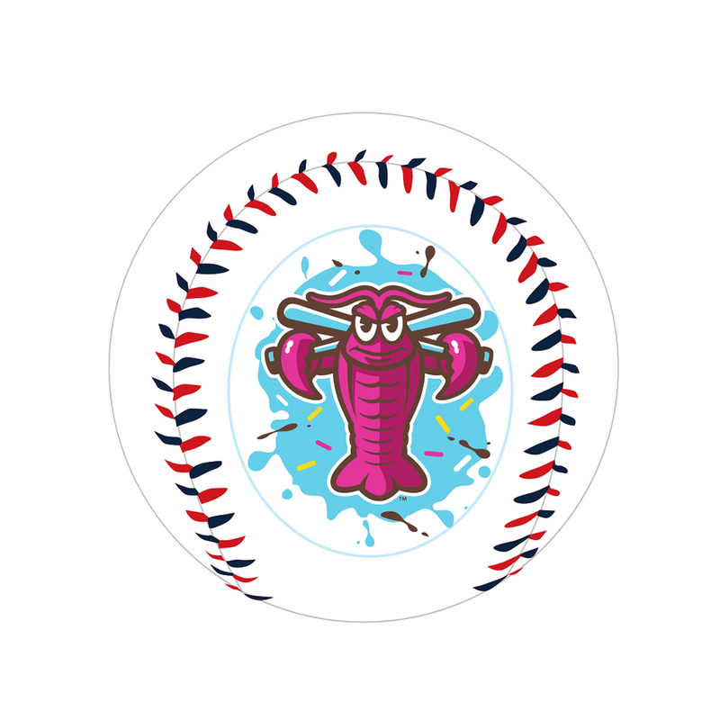Hickory Crawdads White Ice Cream Rawlings Baseball