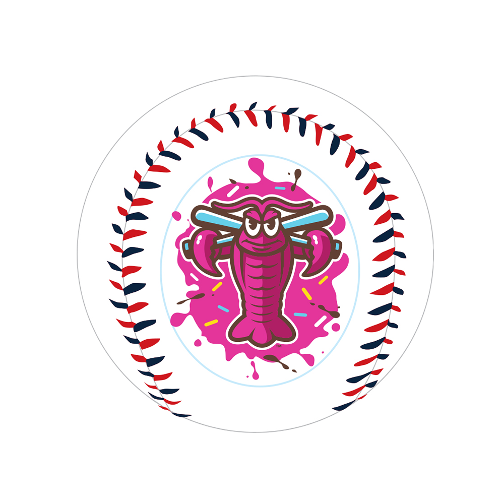 Hickory Crawdads White Ice Cream Rawlings Baseball