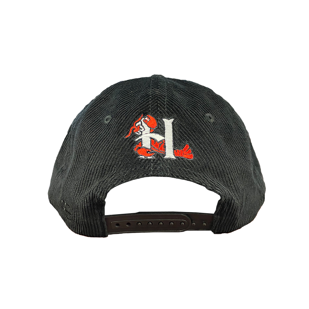 Hickory Crawdads Outdoor Cap Black Hickory Corduroy Adjustable Cap