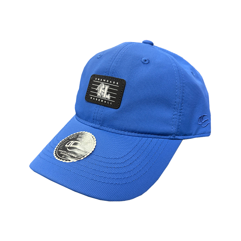 Hickory Crawdads Outdoor Cap Blue Swift Micro Suede Patch Adjustable Cap