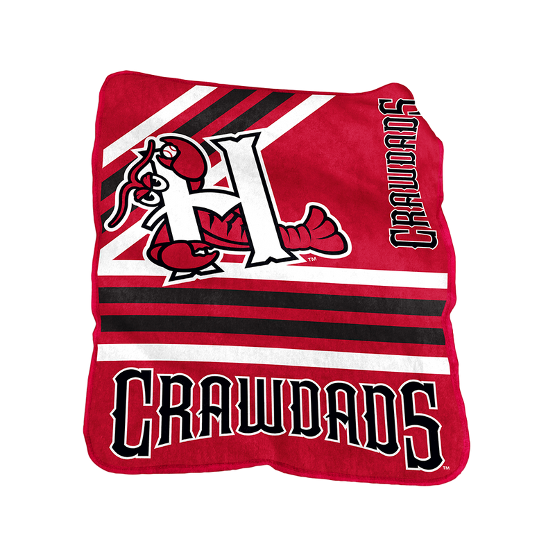 Hickory Crawdads Fleece Raschel Blanket