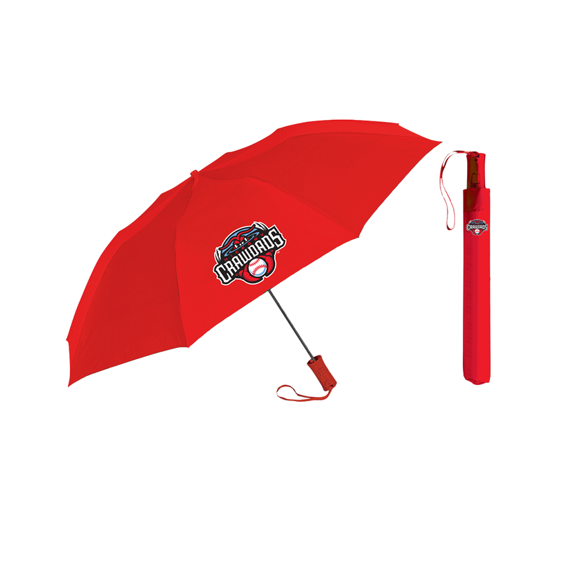 Hickory Crawdads Red Collapsible Umbrella