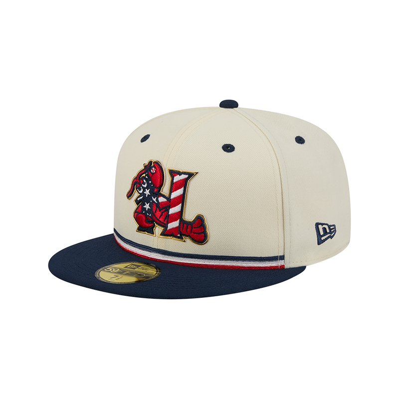 Hickory Crawdads New Era 2026 Stars & Stripes 59Fifty Fitted Cap