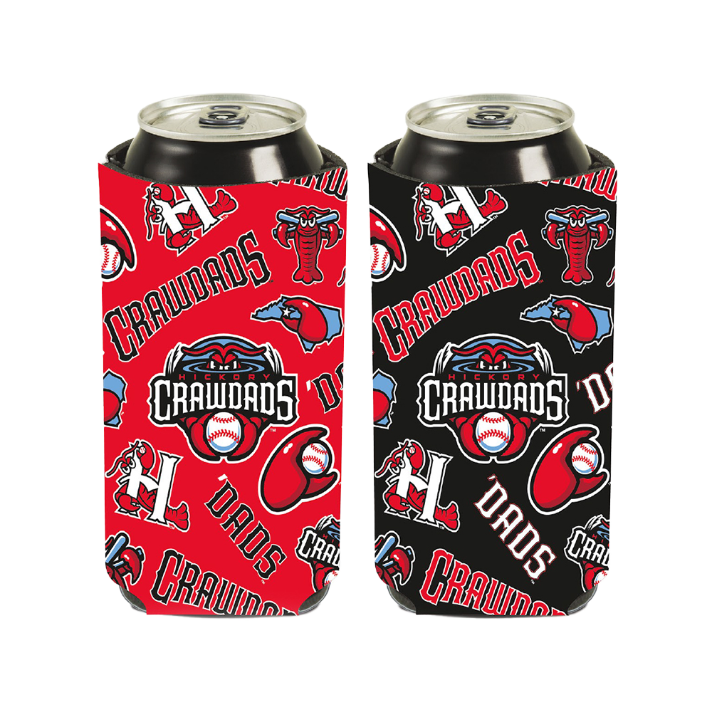 Hickory Crawdads Wincraft 16 oz Red & Black Koozie