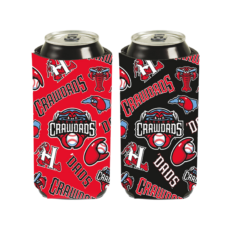 Hickory Crawdads Wincraft 16 oz Red & Black Koozie
