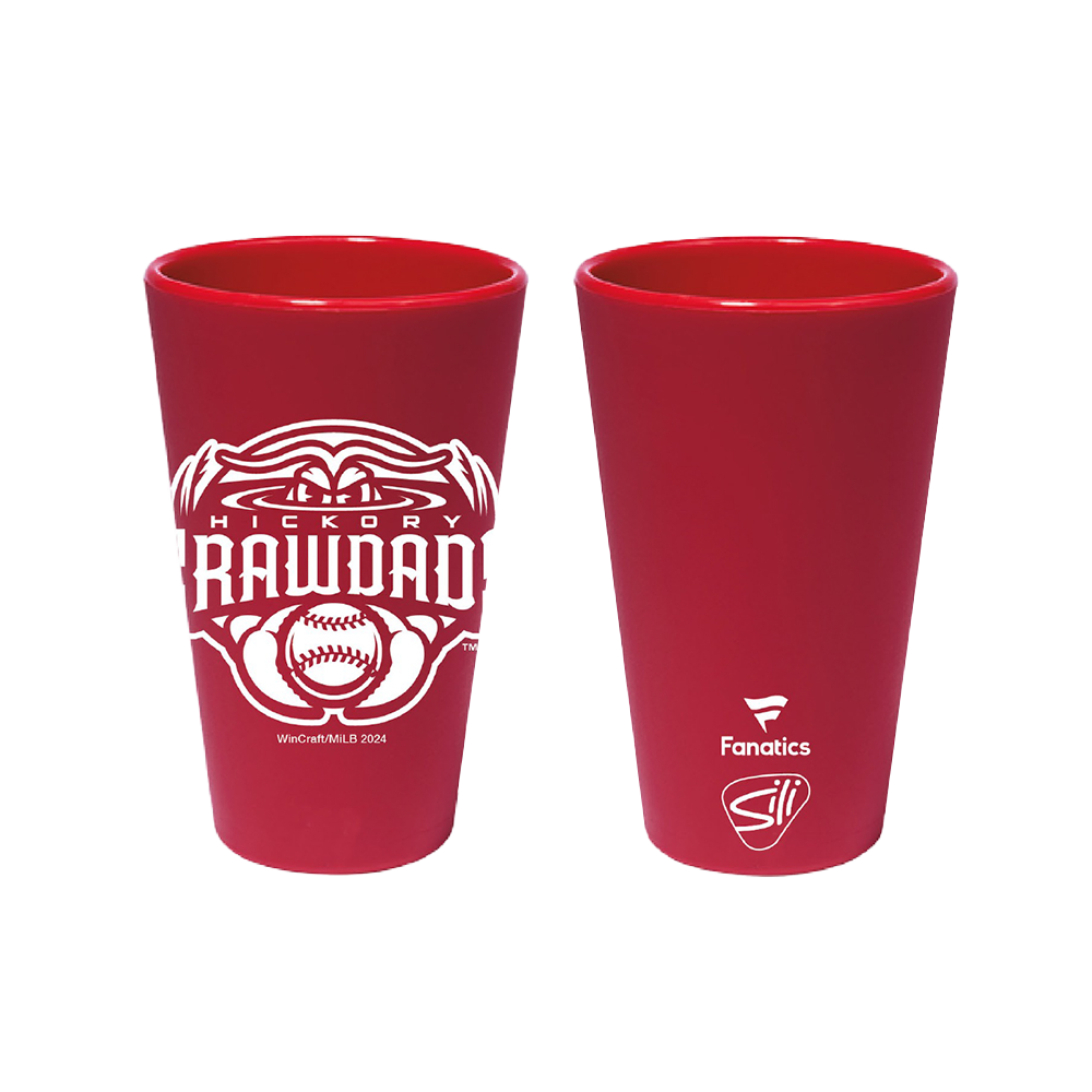 Hickory Crawdads Red Silicone 16 oz Cup