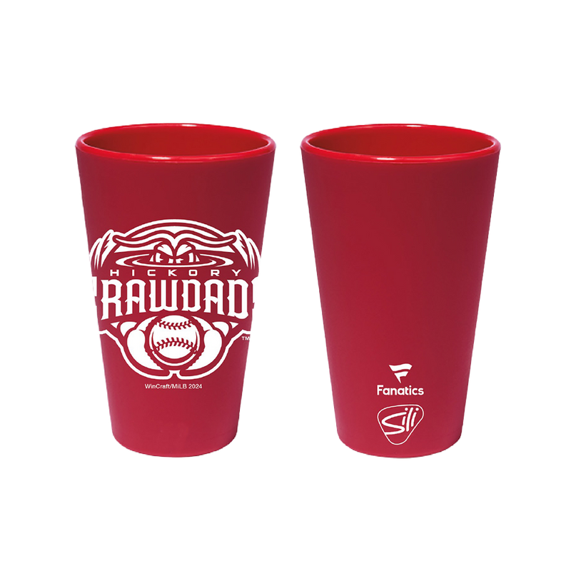 Hickory Crawdads Red Silicone 16 oz Cup