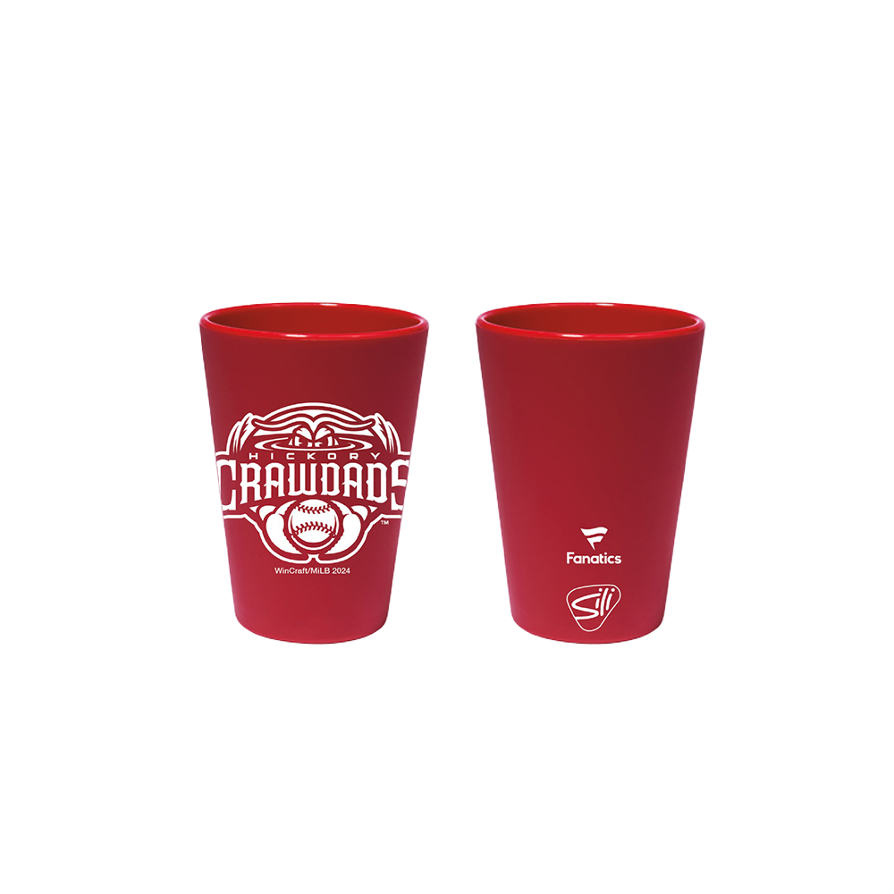 Hickory Crawdads Red Silicone Shot Glass
