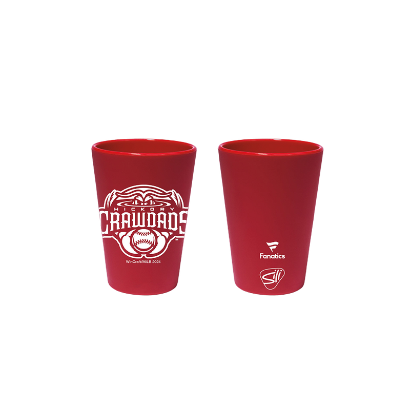 Hickory Crawdads Red Silicone Shot Glass