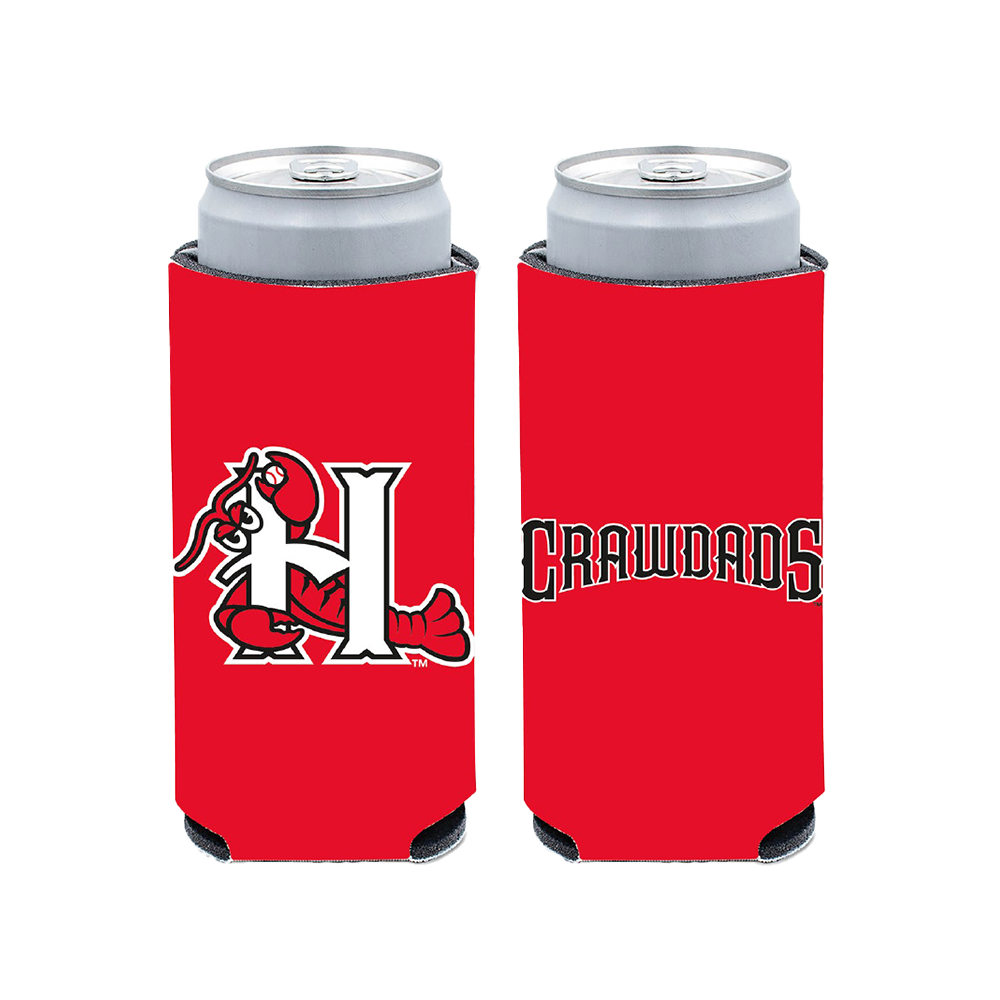 Hickory Crawdads Wincraft 12 oz Slim Can Red Koozie