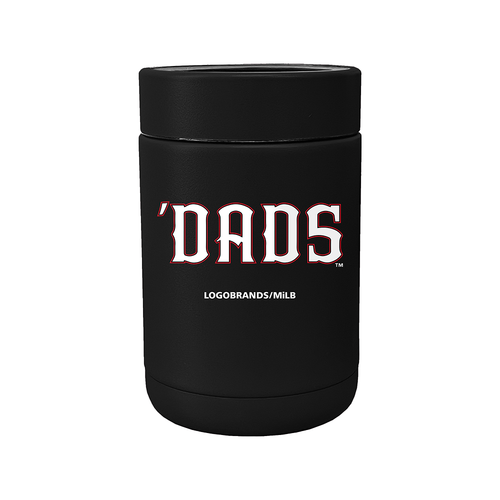 Hickory Crawdads Black Powdercoat Stainless Can Cooler