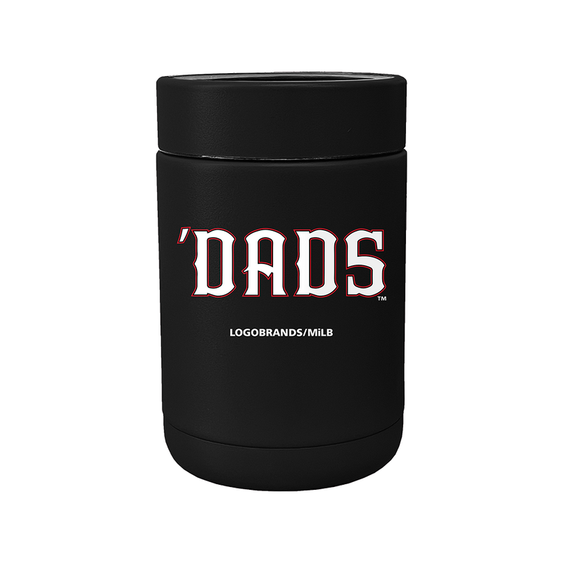 Hickory Crawdads Black Powdercoat Stainless Can Cooler