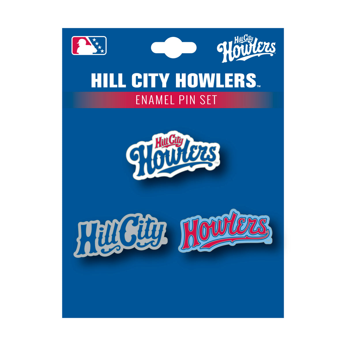 Hill City Howlers Wordmark 3-Piece Collector's Pin Set