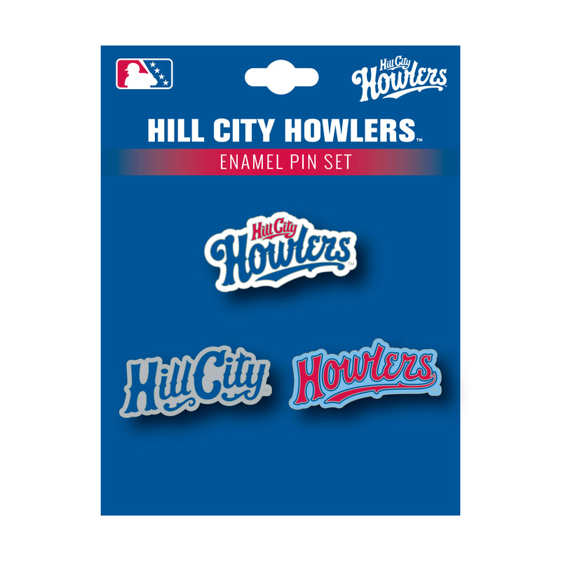 Hill City Howlers Wordmark 3-Piece Collector's Pin Set