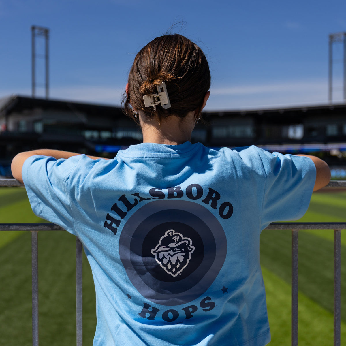 '47 Brand W's Nova Backer Crop T-Shirt, Hillsboro Hops