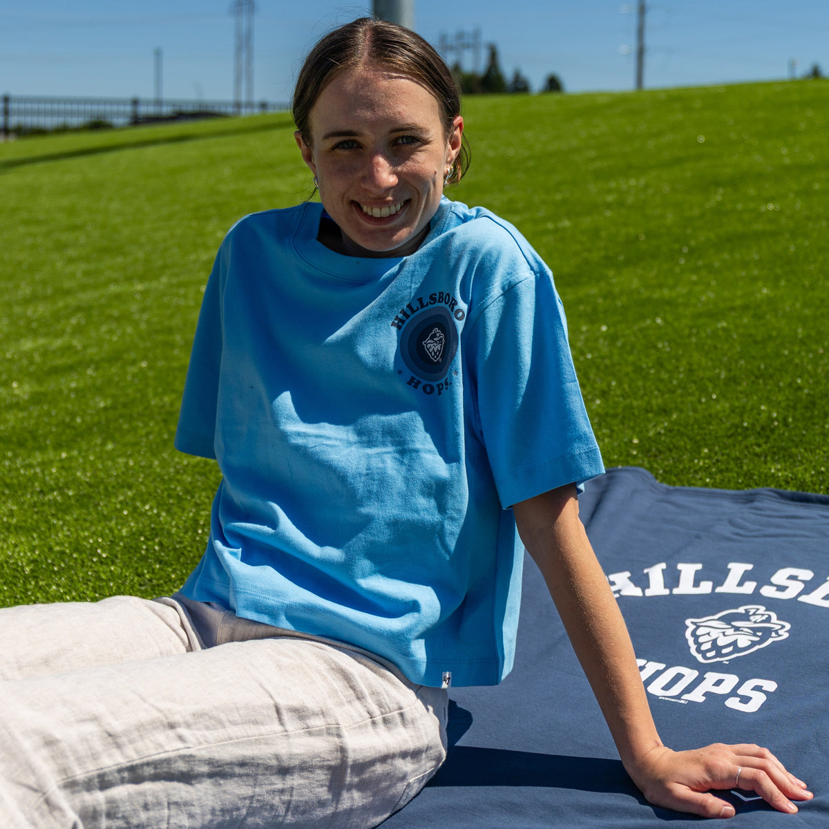 '47 Brand W's Nova Backer Crop T-Shirt, Hillsboro Hops
