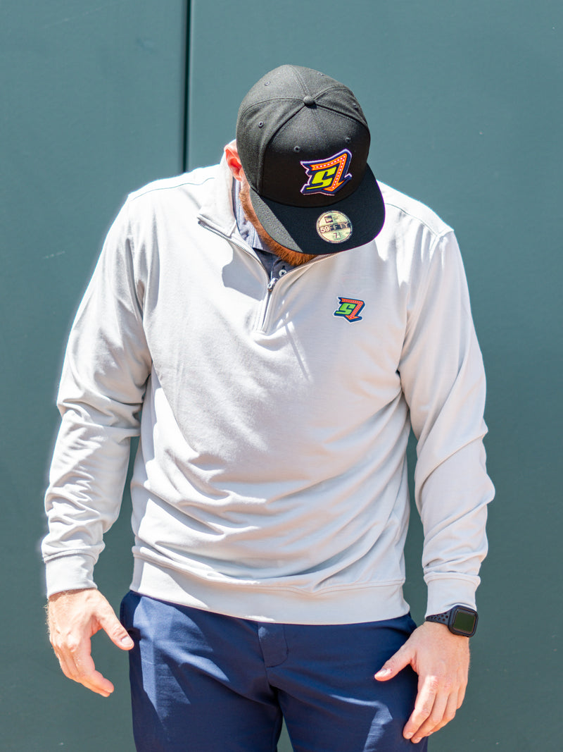 Men's Light Grey Butter Quarter Zip