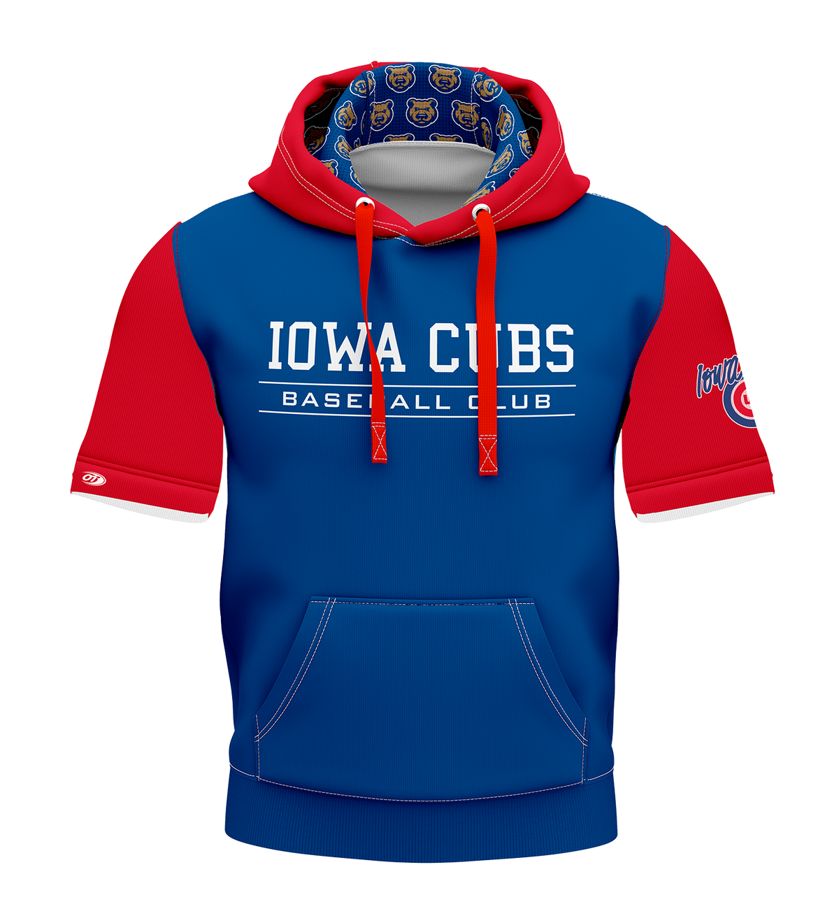 Iowa Cubs Men's Short Sleeve Hoodie