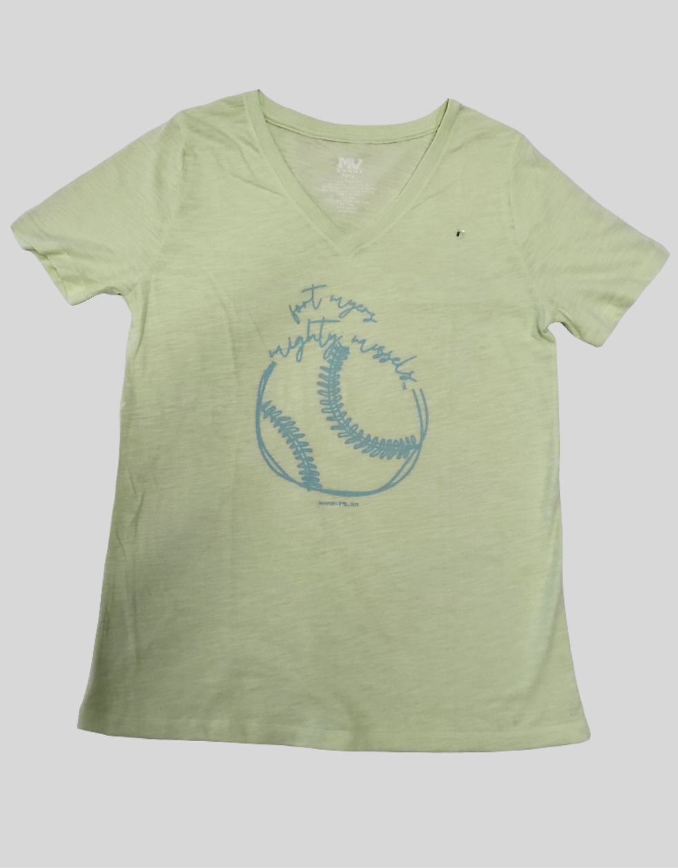 Mighty Mussels Ladies Vera Matcha V Neck Tee