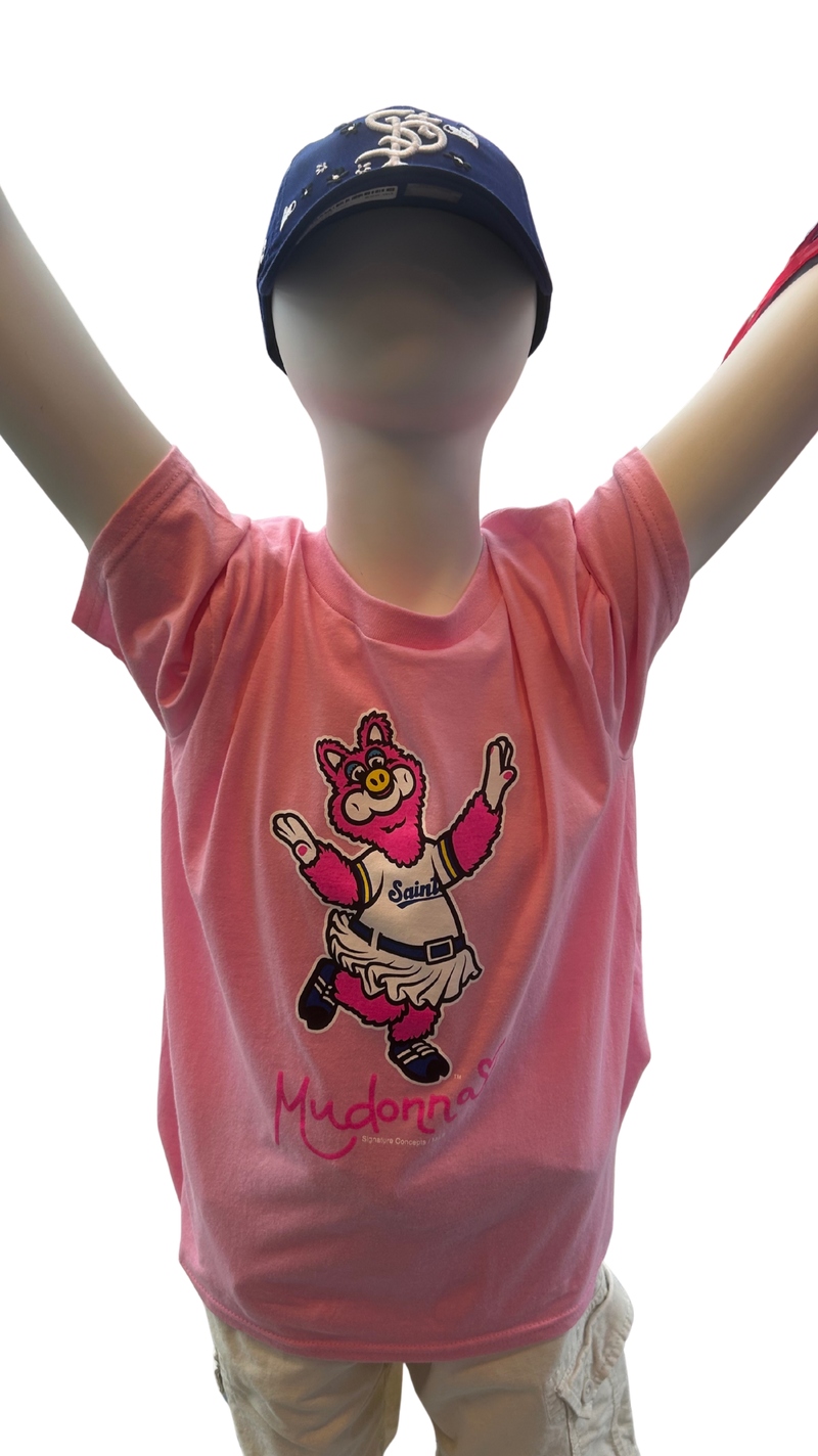 St. Paul Saints Kids Dancing Mudonna T Pink