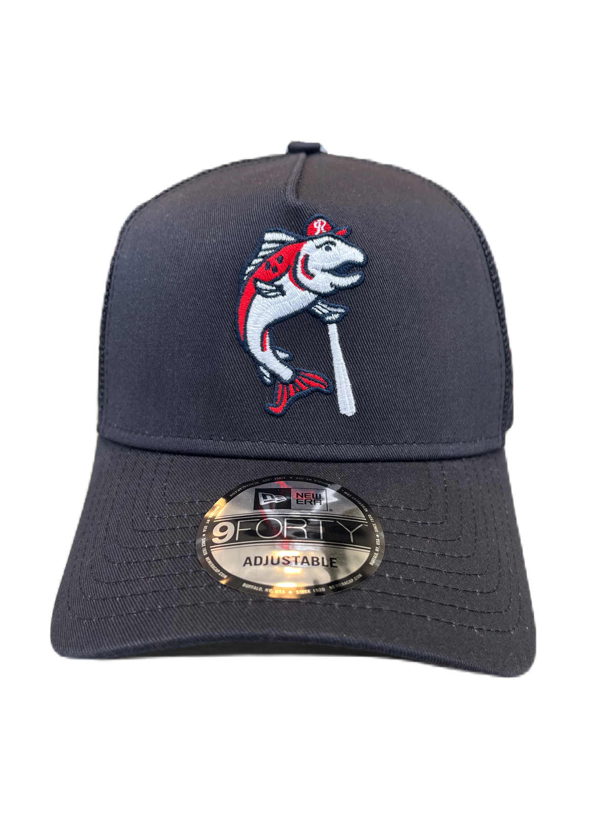 Tacoma Rainiers New Era 9Forty A-Frame Trucker Navy Slammin' Sam Adjustable Cap