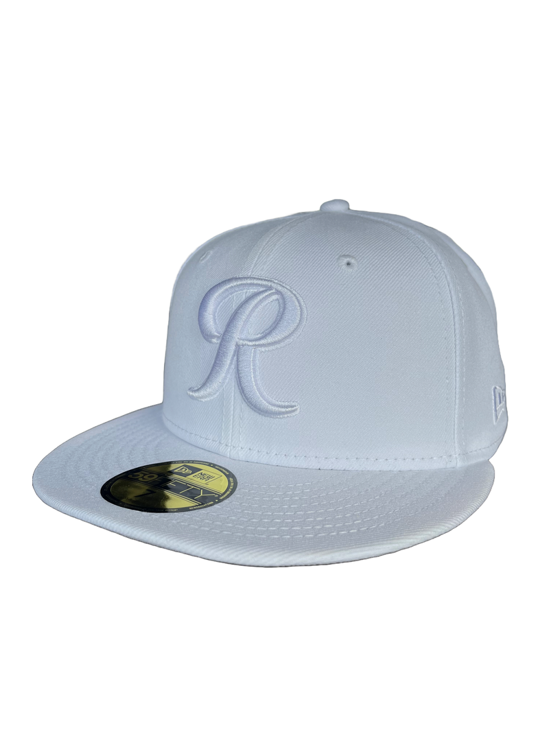 Tacoma Rainiers New Era 59Fifty White Tonal R Cap