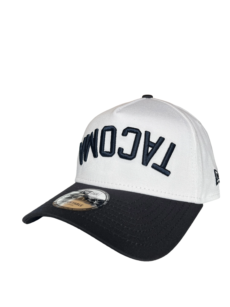 Tacoma Rainiers New Era 9Forty A-Frame White Navy Tacoma Upside Down Cap