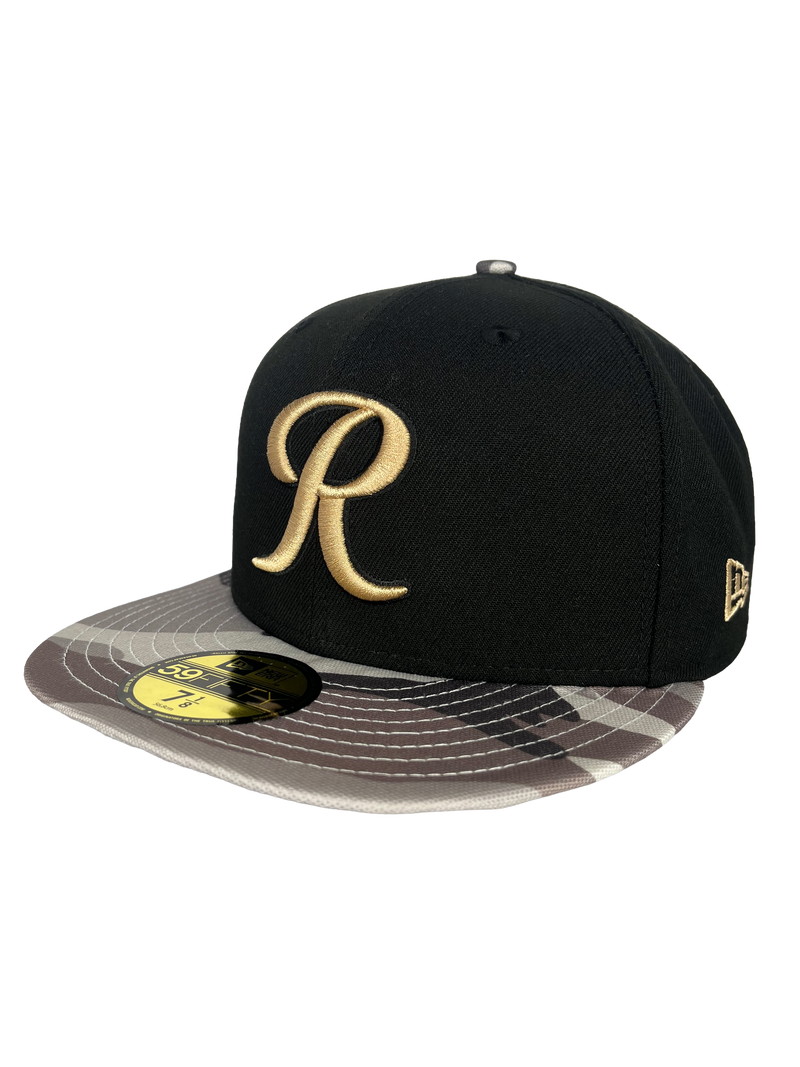 Tacoma Rainiers New Era 59Fifty Black Camo R Cap