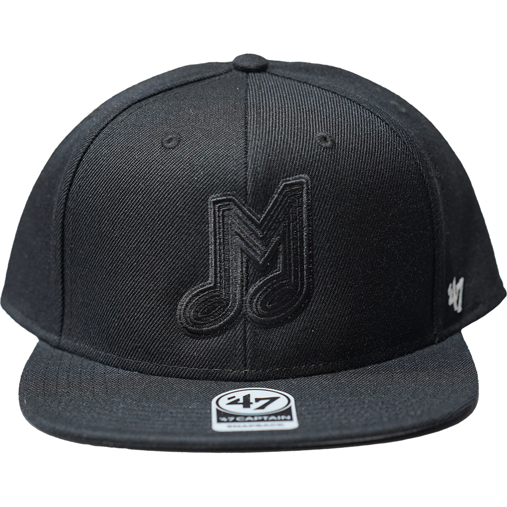 Memphis Redbirds '47 Brand Black on Black Music M Captain Snapback