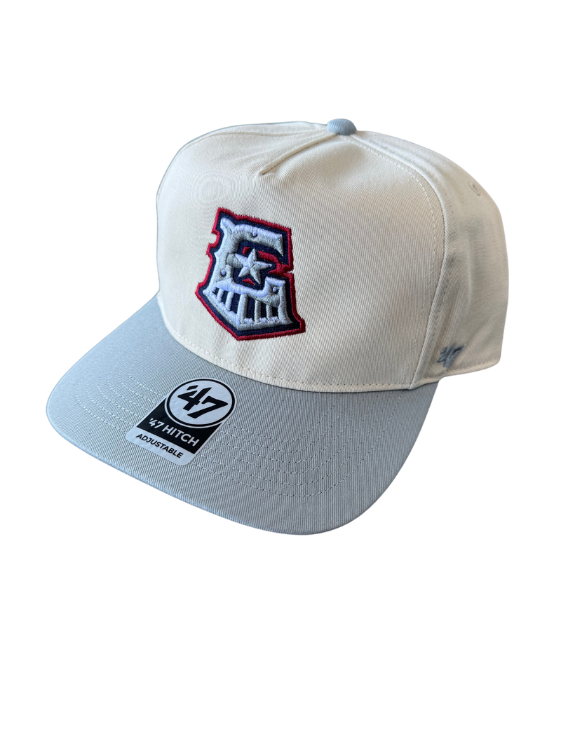 Round Rock Express 47 Brand Natural/Storm Gray E-Train Hitch Cap
