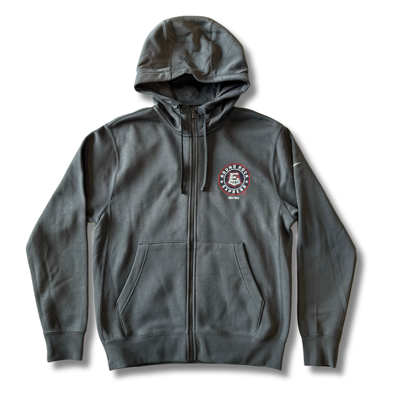 Round Rock Express Nike Anthracite Club Fleece FZ Hoodie