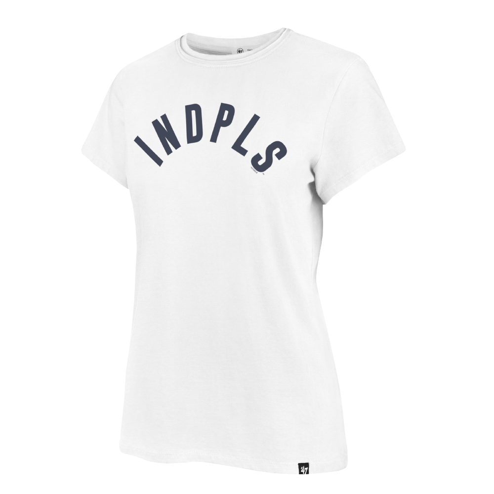 Indianapolis Indians '47 Women's White Road INDPLS Premier Frankie Scoop Tee