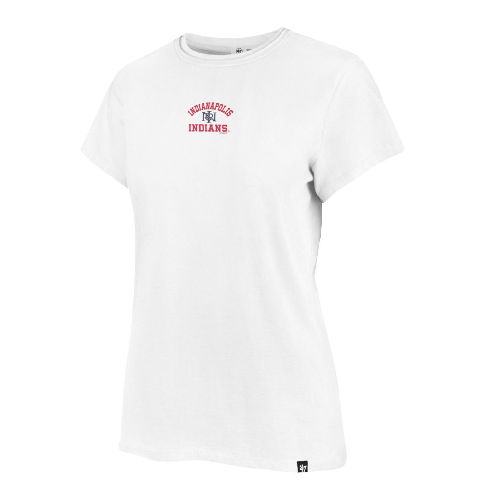 Indianapolis Indians '47 Women's White Spirited Arch Frankie Scoop Tee