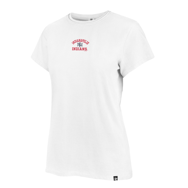 Indianapolis Indians '47 Women's White Spirited Arch Frankie Scoop Tee