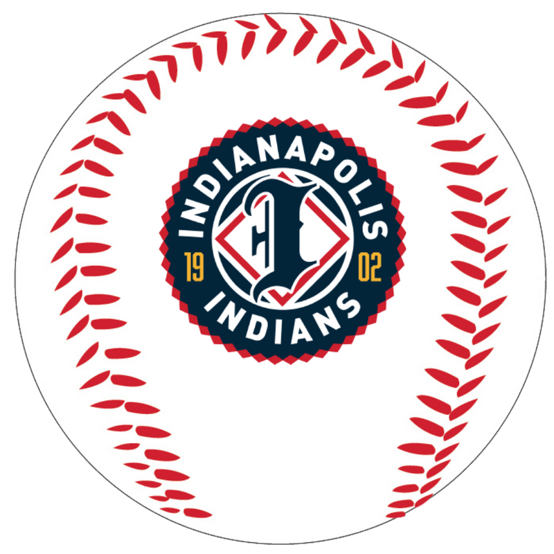 Indianapolis Indians White Primary Logo Baseball