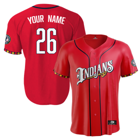 Indianapolis Indians Adult Alternate Red Replica On-Field Jersey