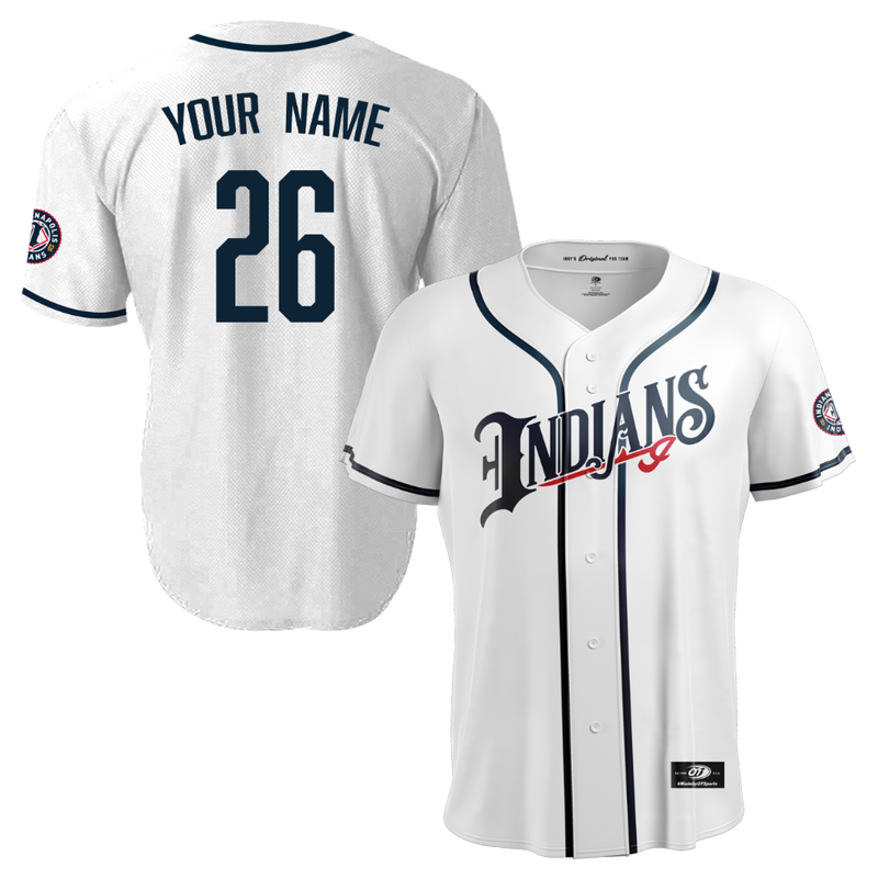 Indianapolis Indians Adult Home White Replica On-Field Jersey
