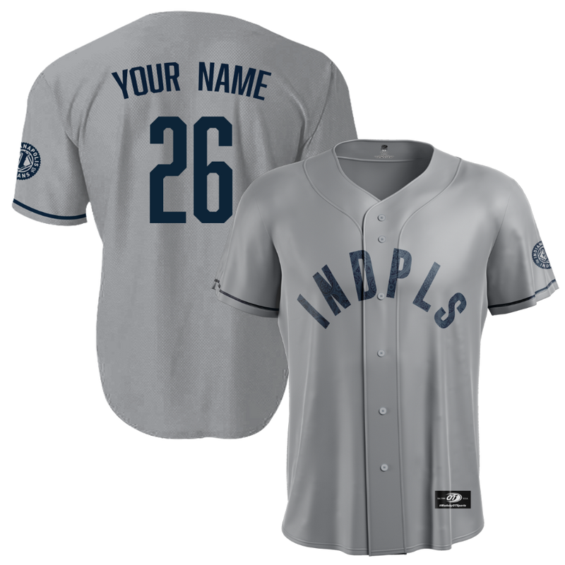 Indianapolis Indians Adult Road Grey Replica On-Field Jersey