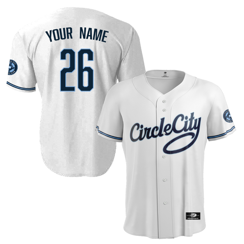 Indianapolis Indians Adult White Circle City Replica On-Field Jersey