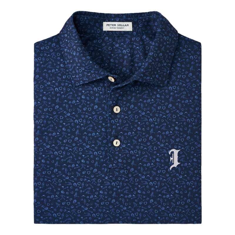 Indianapolis Indians Adult Peter Millar Navy Batter Up Performance Polo