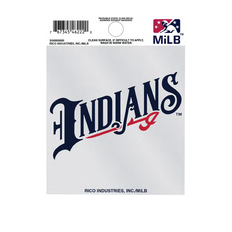 Indianapolis Indians 4x4 Wordmark Decal Cling