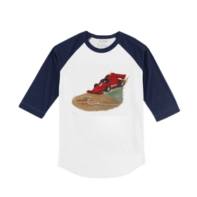 Indianapolis Indians Toddler Tiny Turnip Navy/White Racecar 3/4 Sleeve Raglan Tee