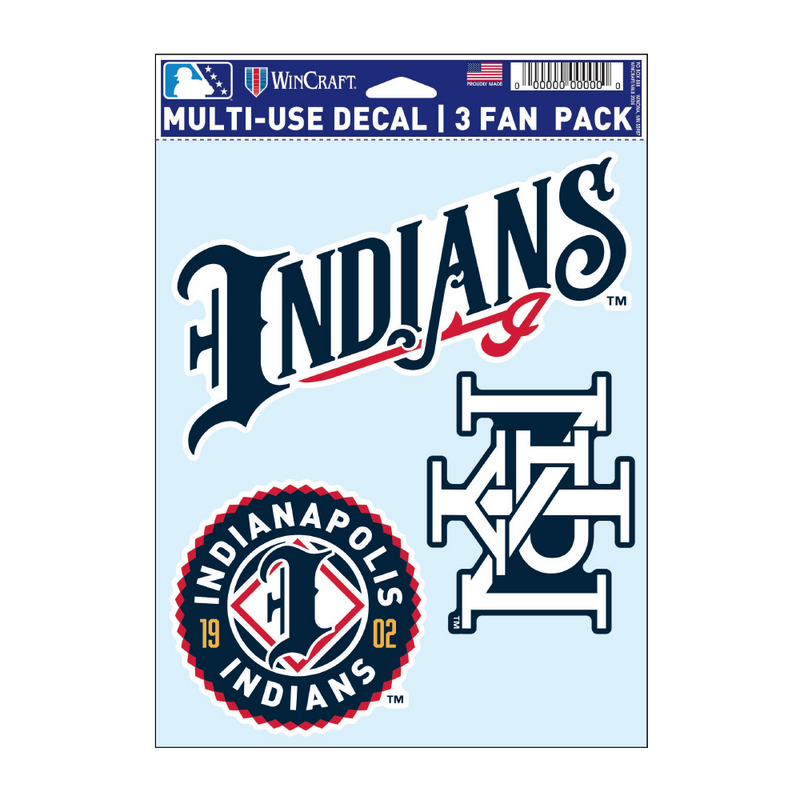 Indianapolis Indians WinCraft 3-Pack Fan Decal Set