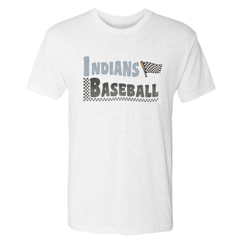 Indianapolis Indians Adult White Checkered Flag Tee